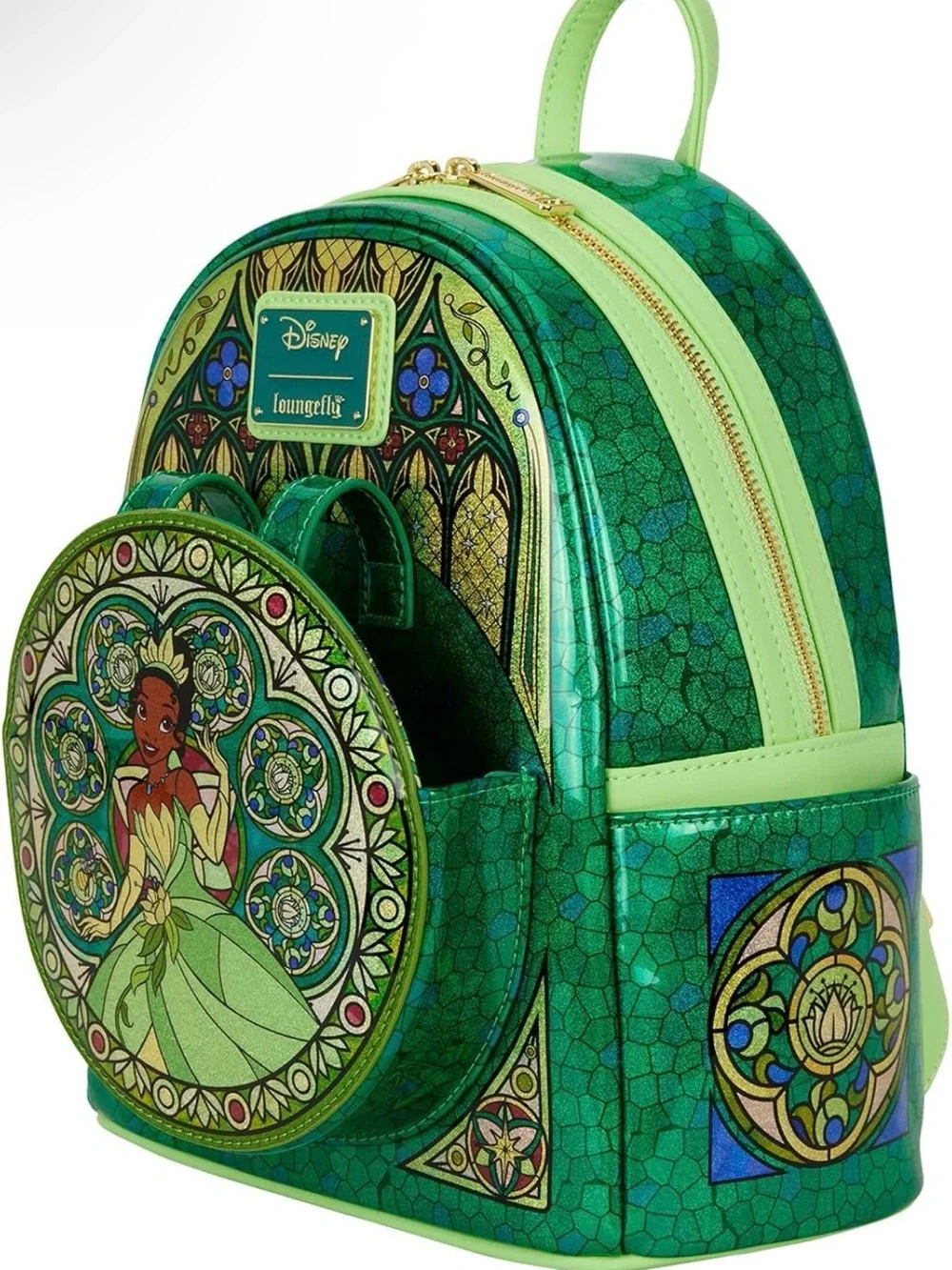 Disney Princess Loungefly Tiana Stained Glass Mini Backpack